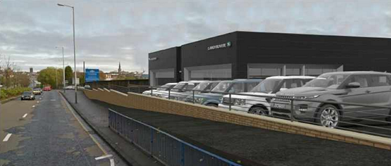Artist's impression of the proposed new JLR site due to be operated by JRB Automotive in Wolverhampton