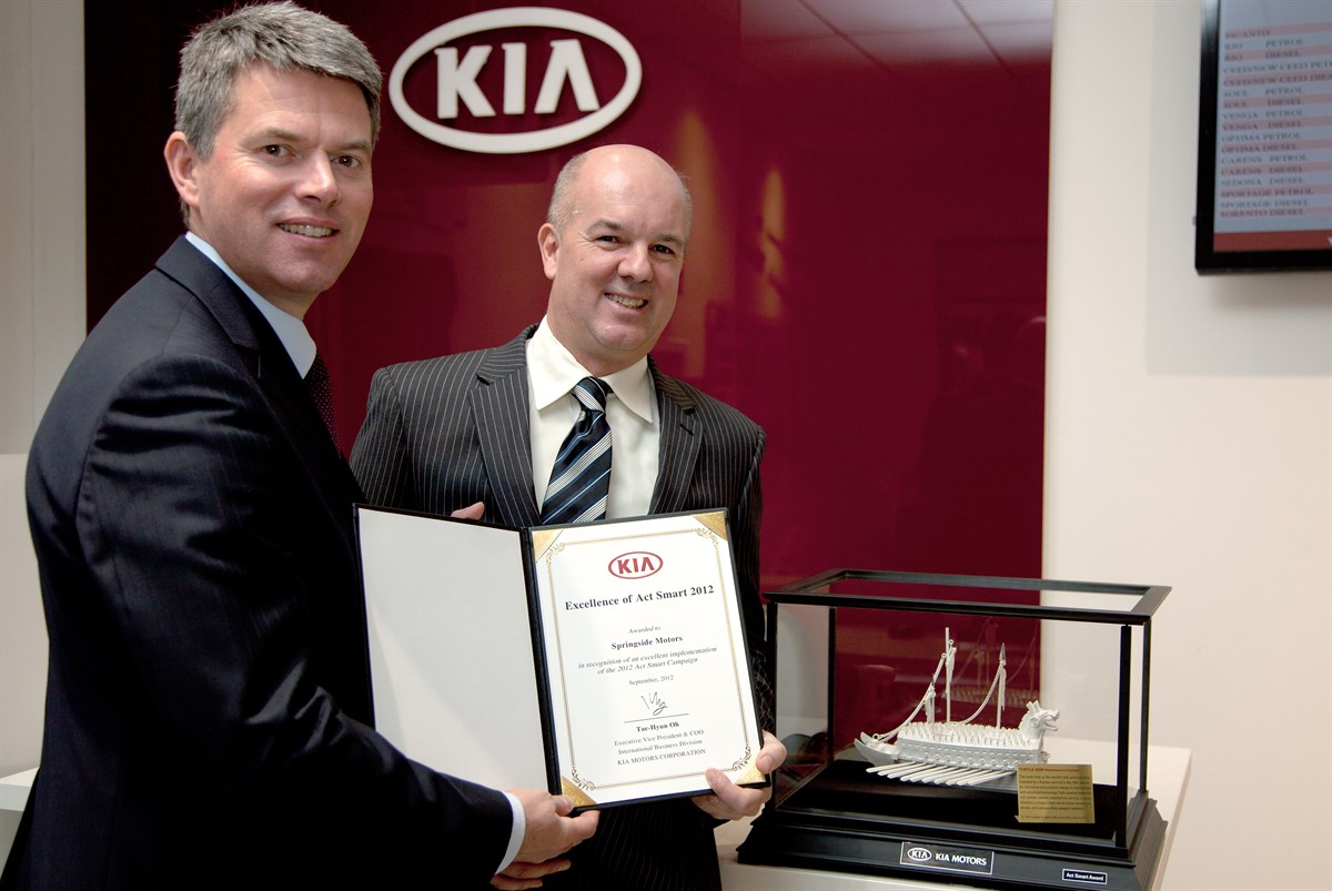 Springside Motors most improved Kia dealer