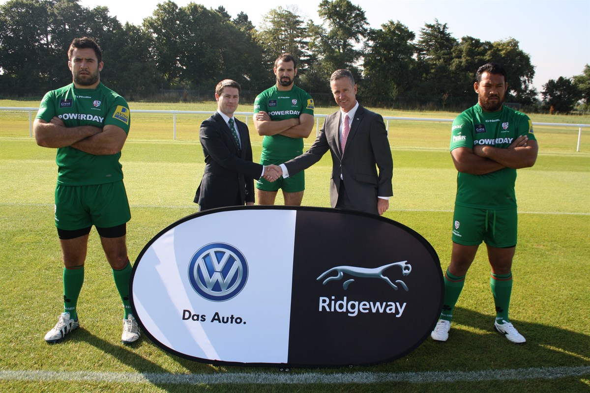 Ridgeway Volkswagen extends London Irish Rugby Club partnership Car Dealer News
