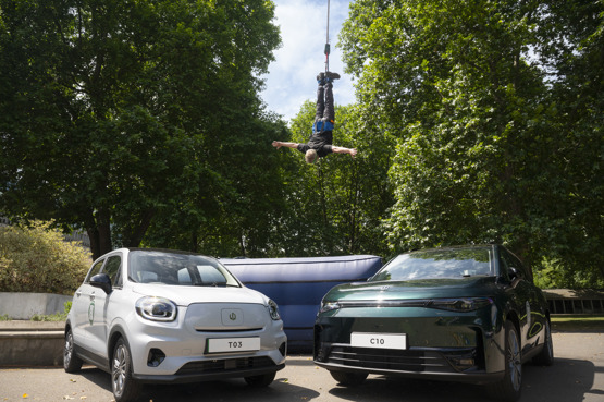 Leapmotor offering free bungee jumps at pop-up car showroom