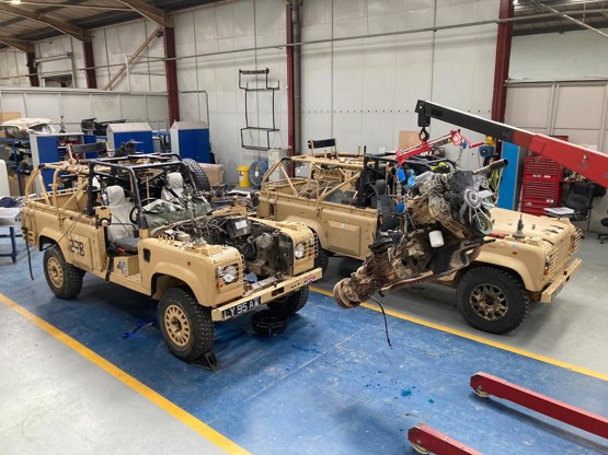 Electric conversions of diesel Land Rover Defenders trialled by Electrogenic