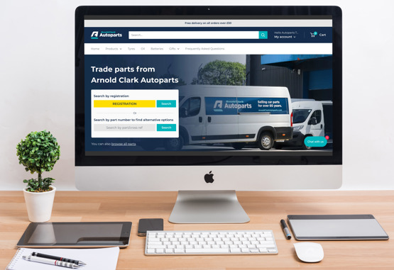 Rollout starts of Arnold Clark Autoparts trade parts website for workshops