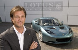 Dany Bahar, Lotus CEO, with the Evora