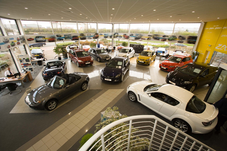 Hodgson's revised Mazda showroom in Newcastle
