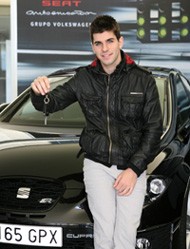 Jaime Alguersuari F1 with his new Seat Leon Cupra R